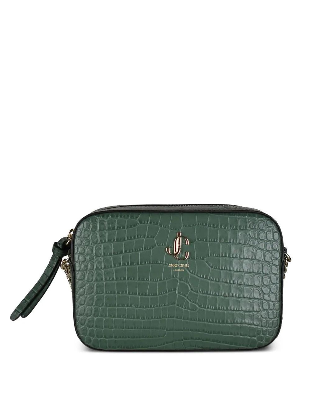 Jimmy Choo Green Logo Shoulder Bag