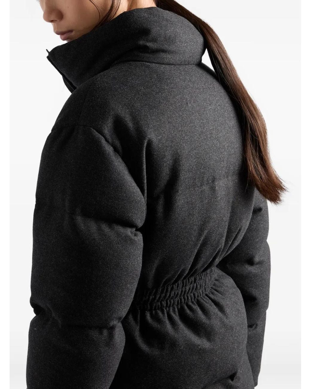 Prada Re-Wool Donsjack in het Black