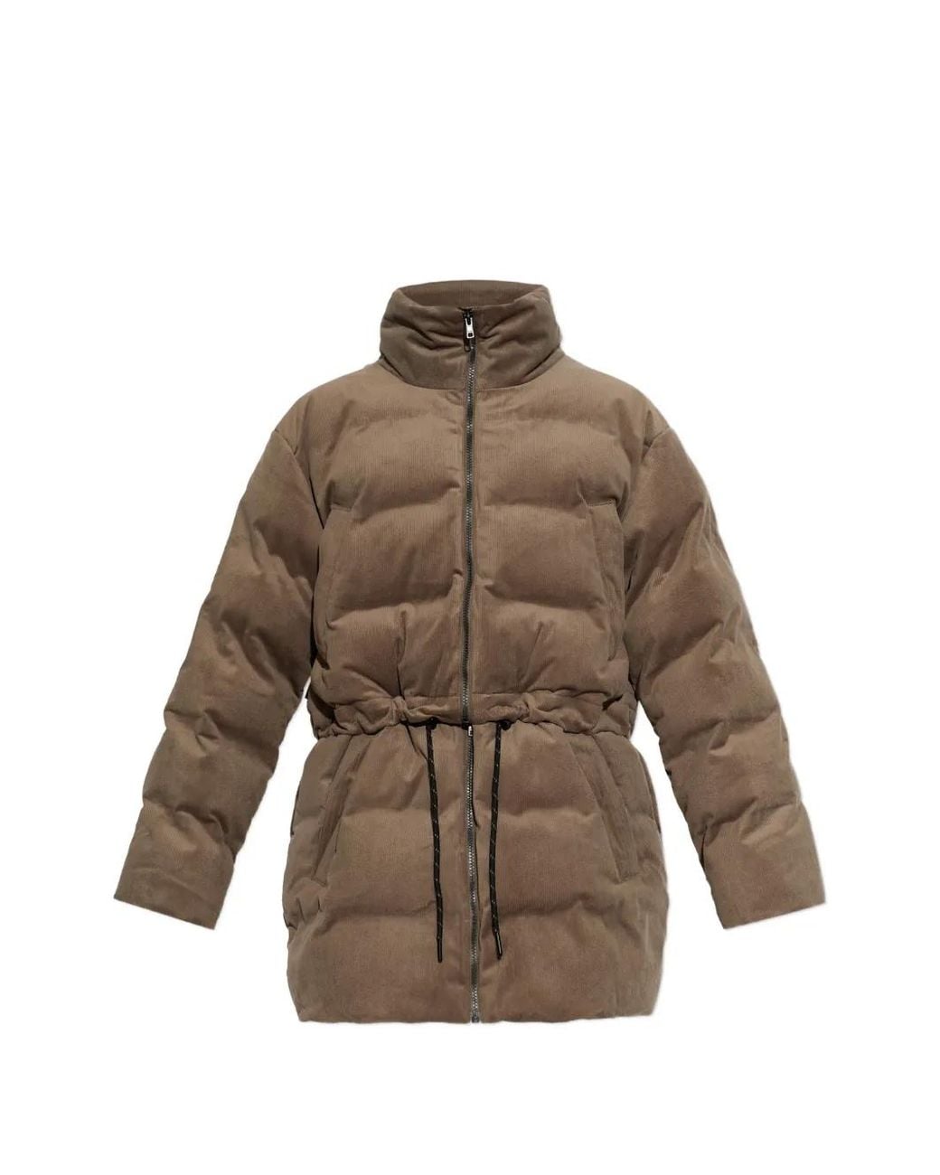 Rethinkit Studios Brown Corduroy-Effect Quilted Jacket