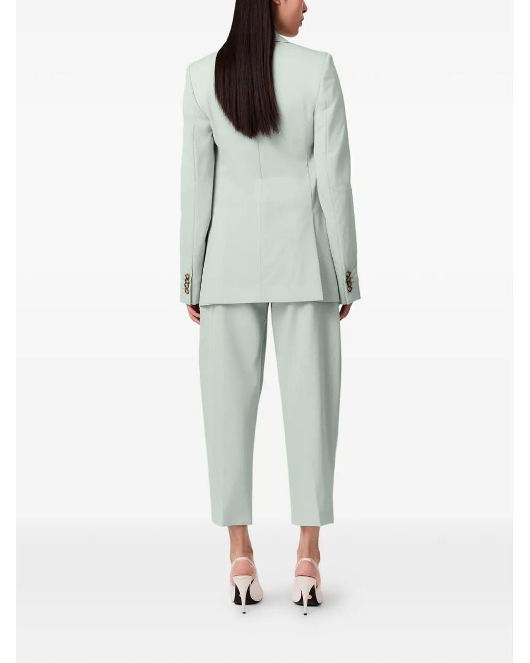 Stella McCartney Gray Single-Breasted Wool Jacket