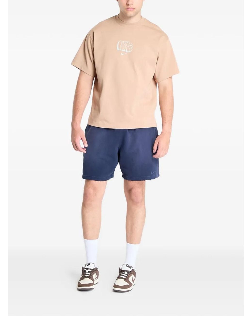 Nike Blue Logo-Print T-Shirt for men