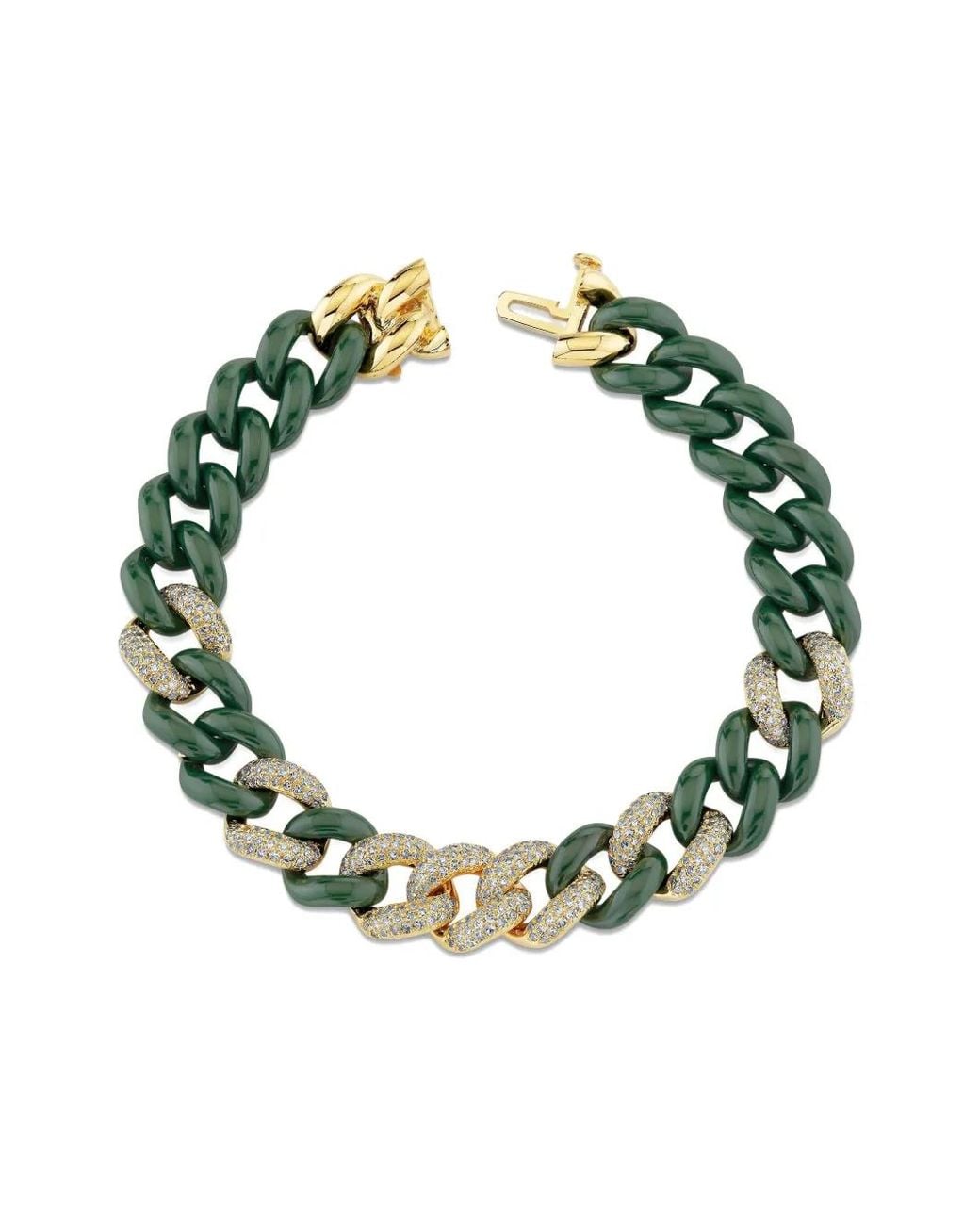 SHAY Green 18Ct Essential Link Diamond Bracelet