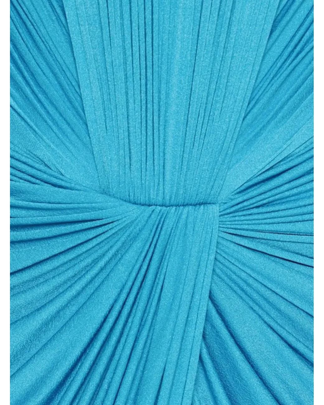 Chats by C.Dam Blue Draped Maxi Dress