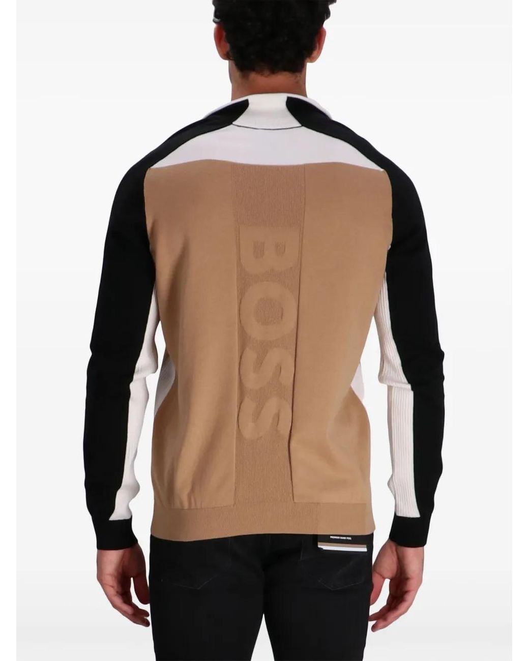Boss Black Colour-Block Sweatshirt for men