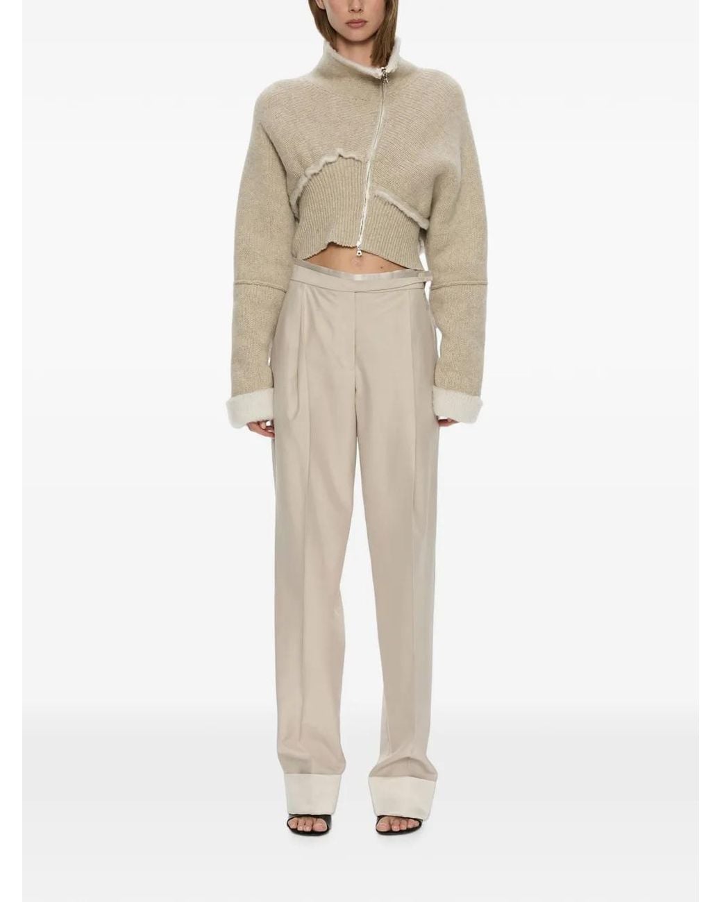 Christopher Esber Natural Isolde Double-Knit Jacket