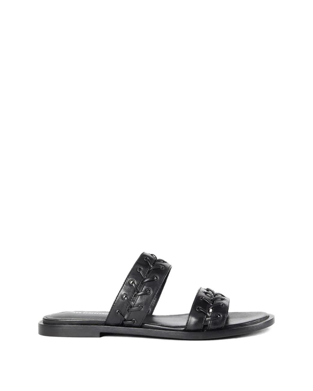 Ann Demeulemeester White Braided Nappa Leather Sandals
