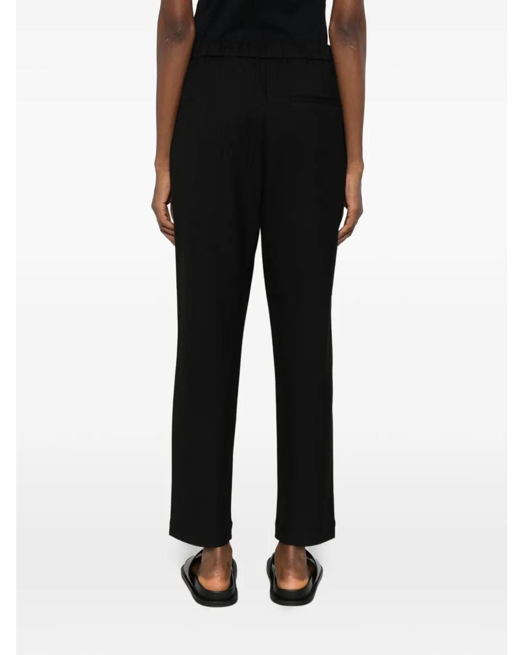 Marc O' Polo Black Elastic-Waistband Trousers