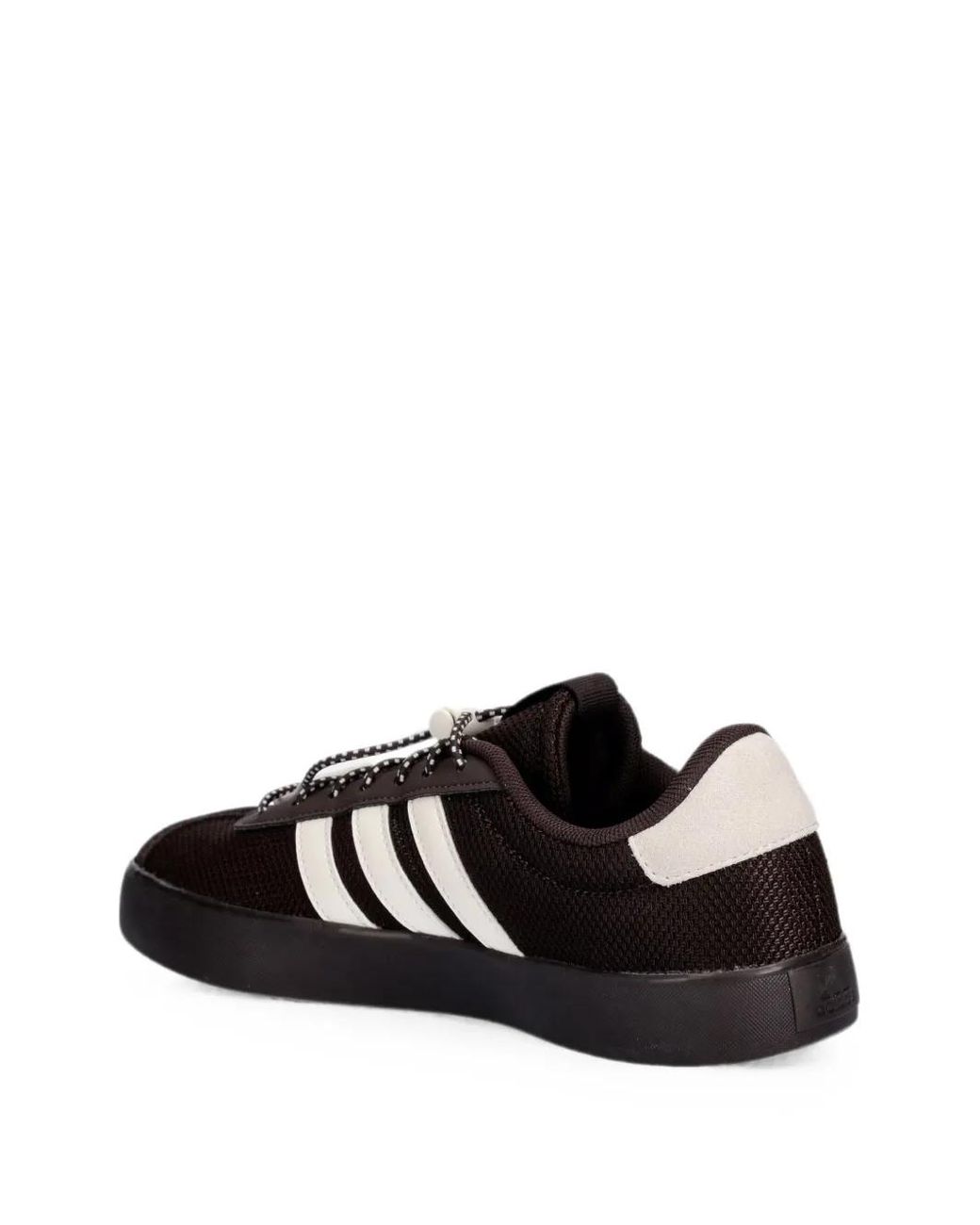Adidas Black Vl Court 3.0 Logo-Patch Mesh Sneakers