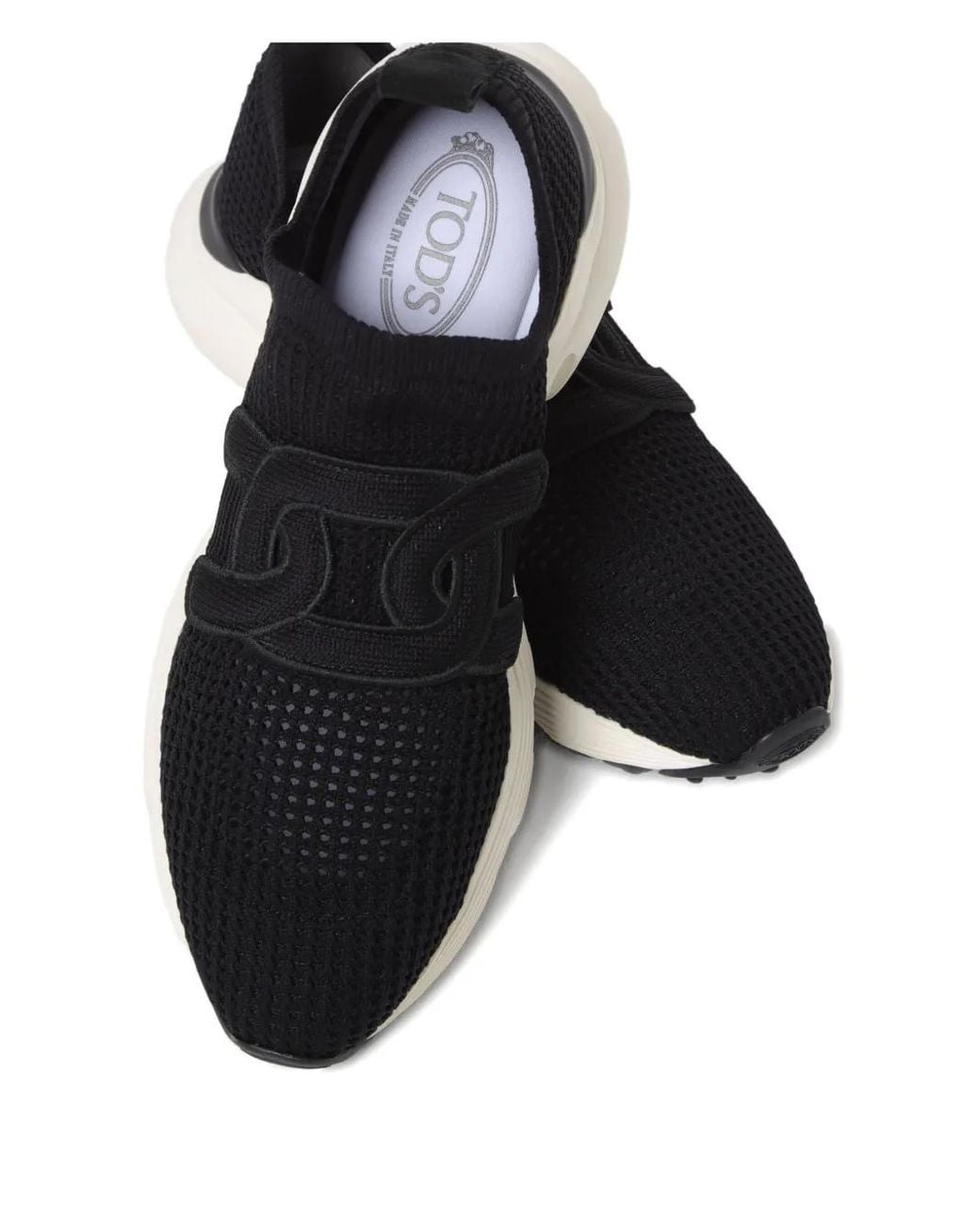 Tod's Black Chain Patch Sneakers