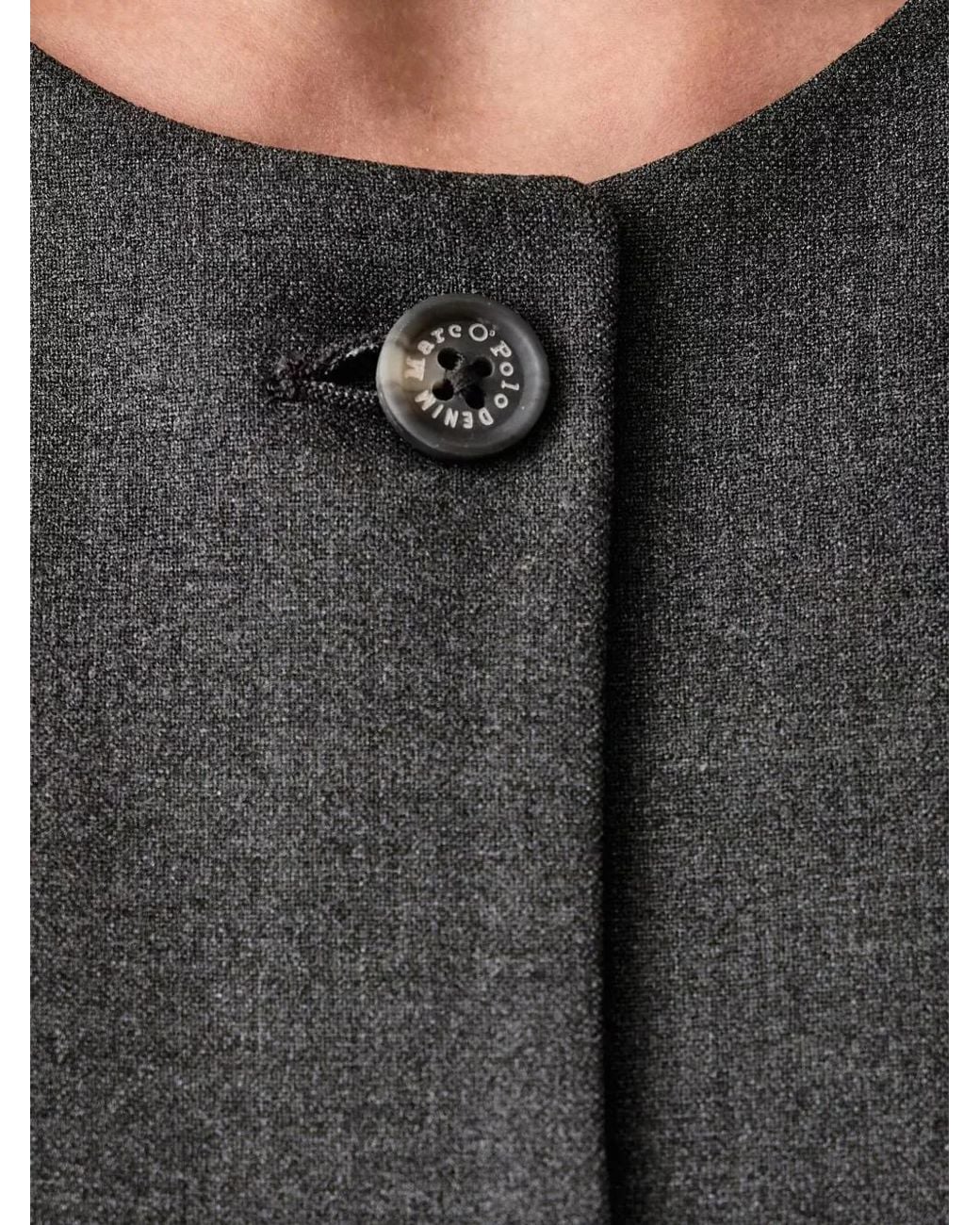 Marc O' Polo Black Button-Up Cropped Waistcoat