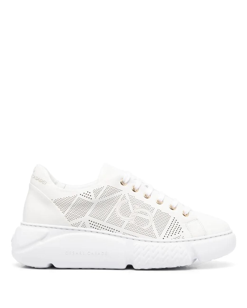 Baskets À Lacets Casadei en coloris White