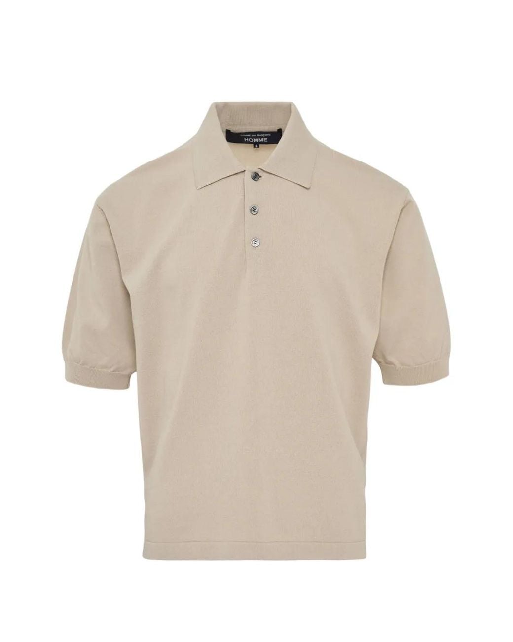 Comme des Garçons Natural Short-Sleeve Polo Shirt for men