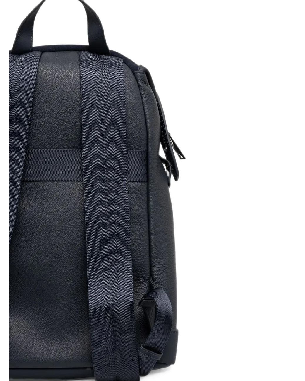 Paul & Shark Blue Sac À Dos Firenze En Cuir À Empiècements En Daim for men