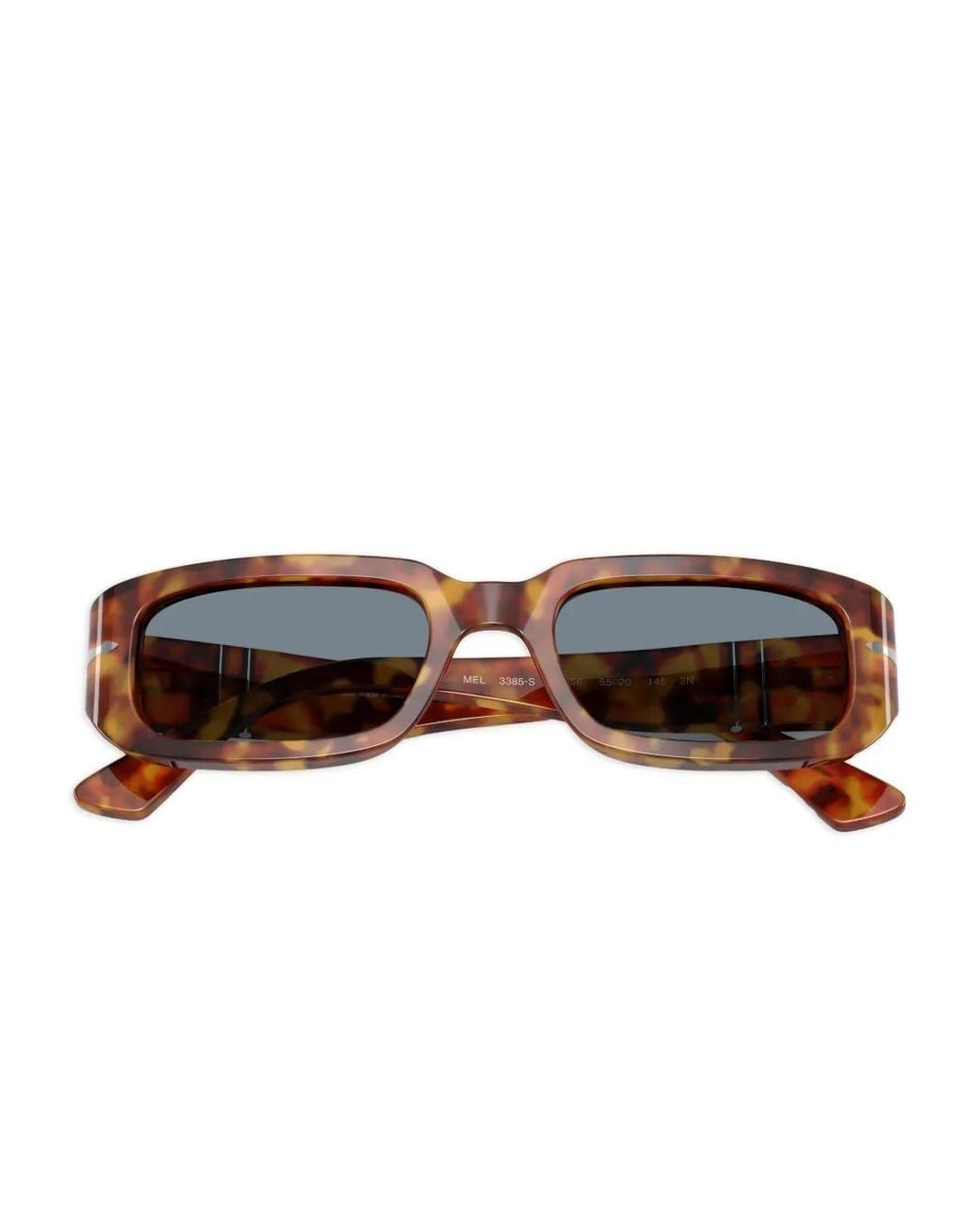 Persol Blue Tortoiseshell-Effect Rectangle-Frame Sunglasses