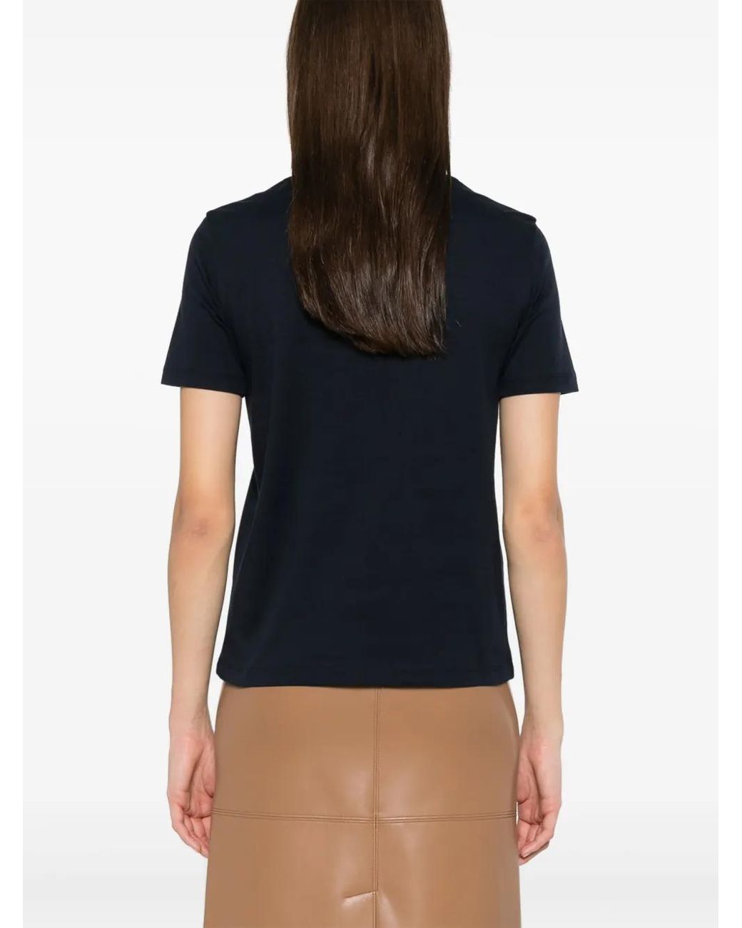 Max Mara Blue Logo Cotton T-Shirt
