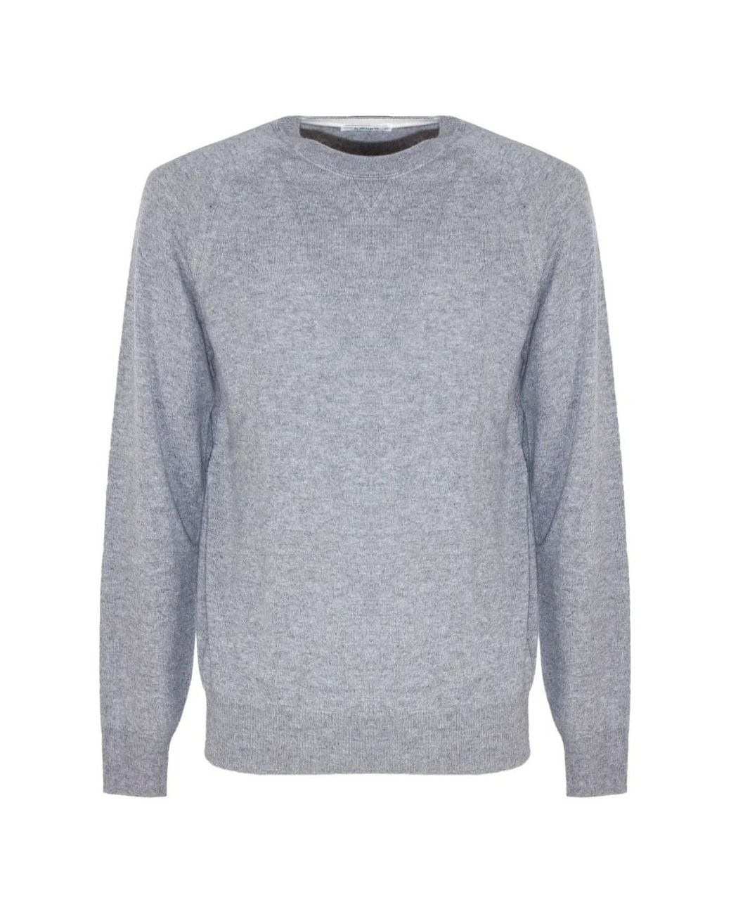 Kangra Gray Raglan-Sleeve Cashmere Sweater for men