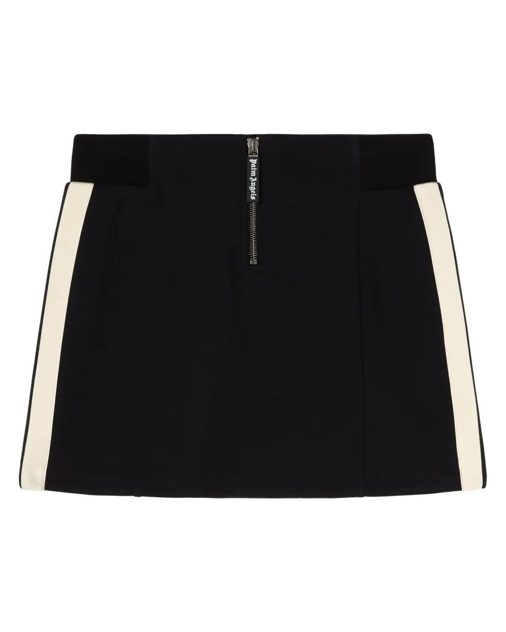 Palm Angels Black Side-Stripe Mini Skirt