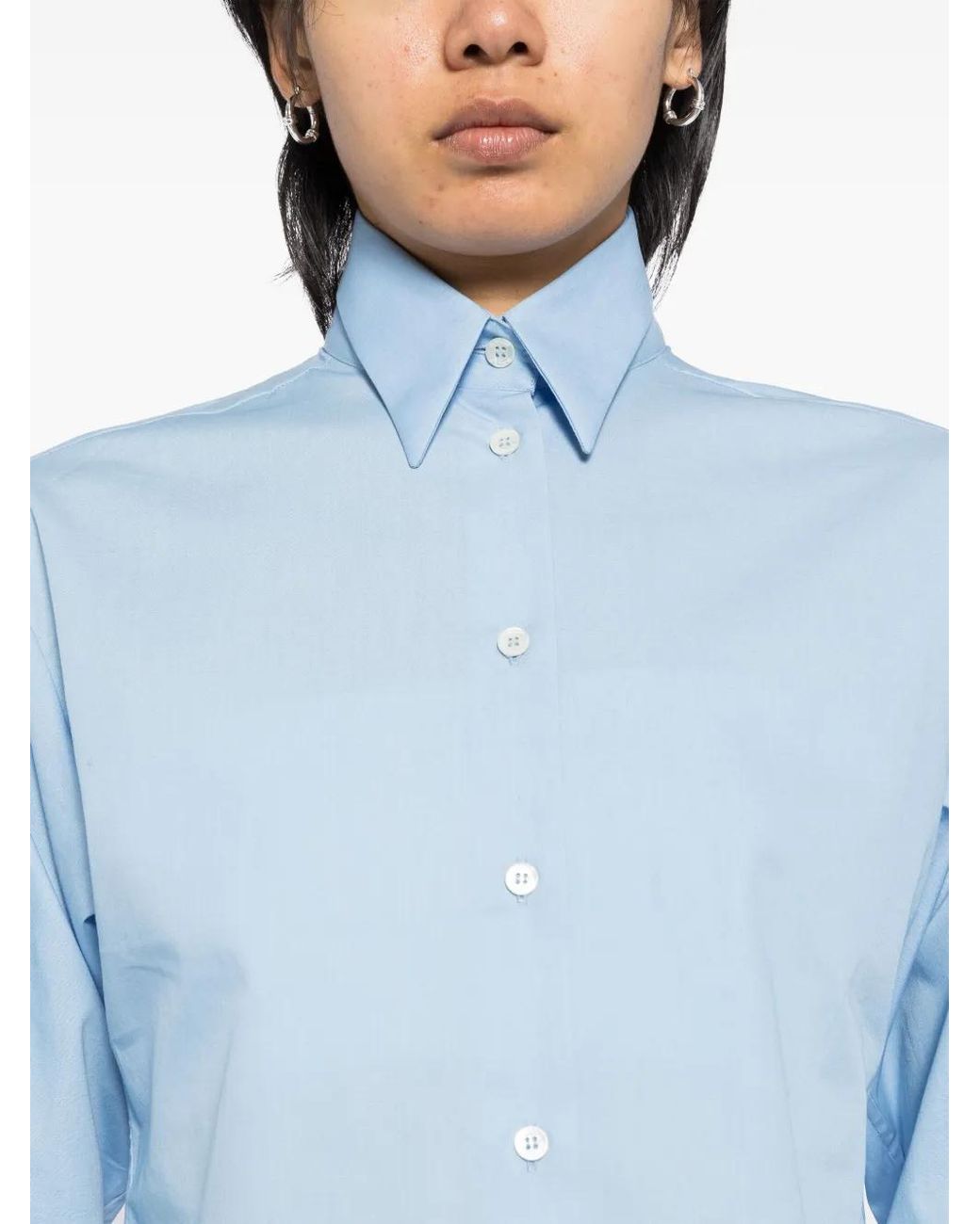 Bally Blue Cotton Long-Sleeve Shirt