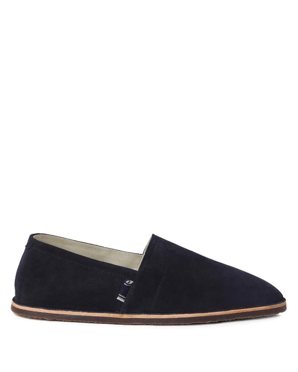 Brunello Cucinelli Blue Suede Slippers for men