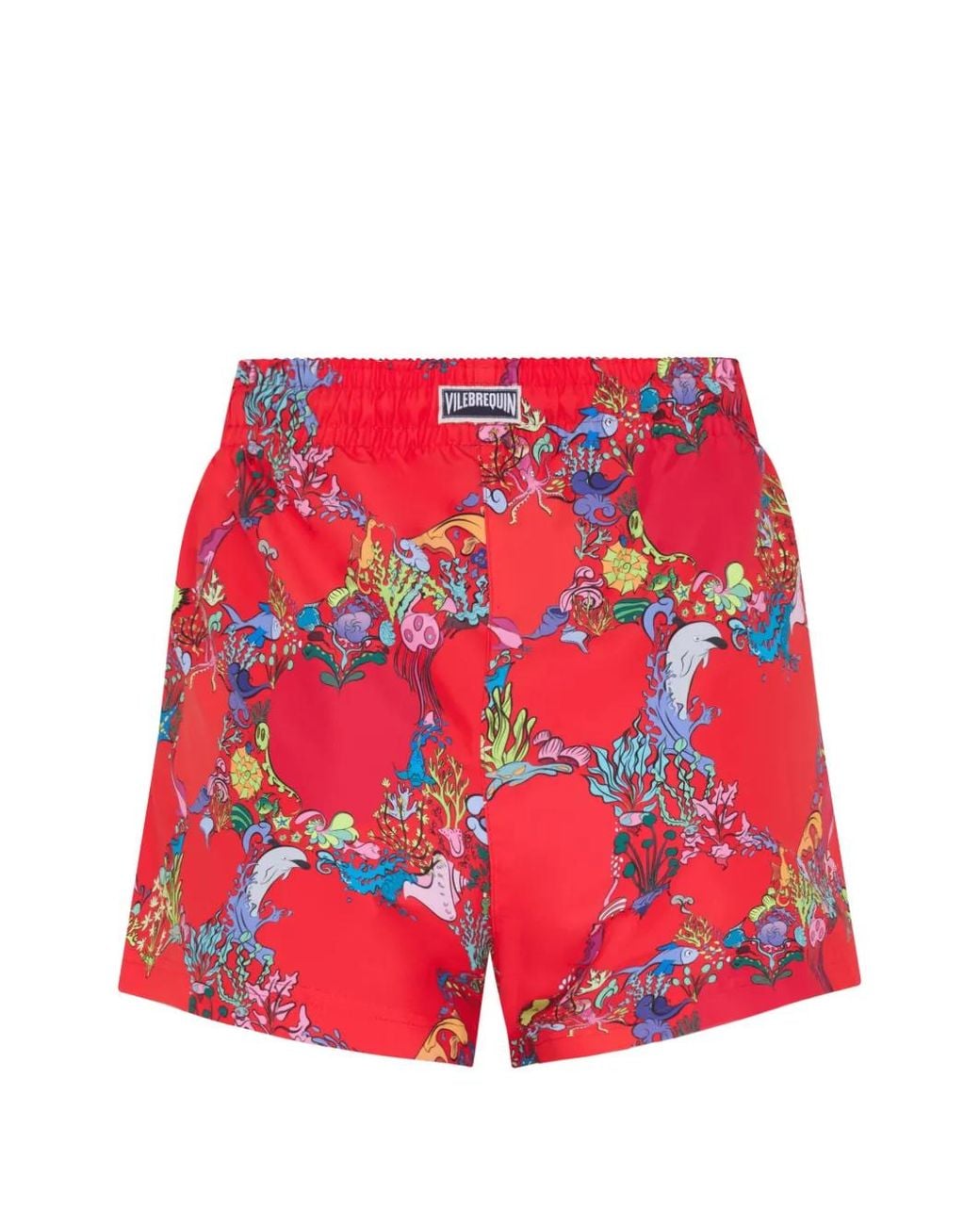 Vilebrequin Red Amor Graphic-Print Mini Swim Shorts