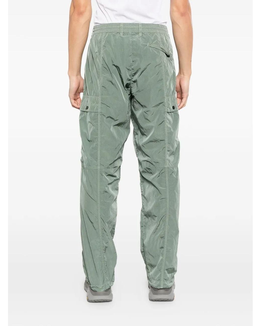 C P Company Green Chrome-R Regular Cargo Lens Pants for men