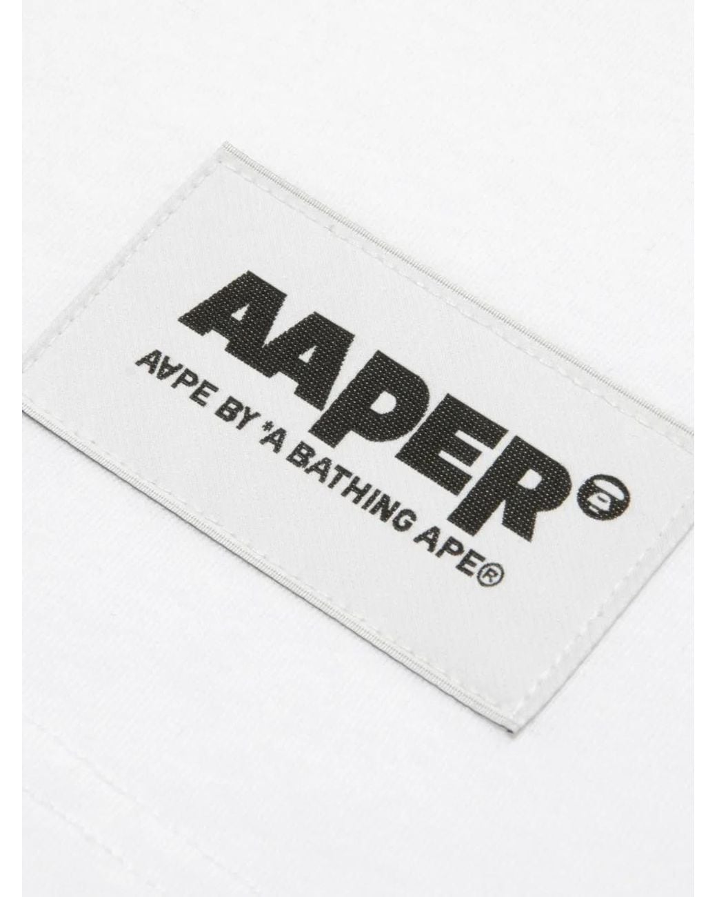 Aape By A Bathing Ape White Graphic-Print T-Shirt for men