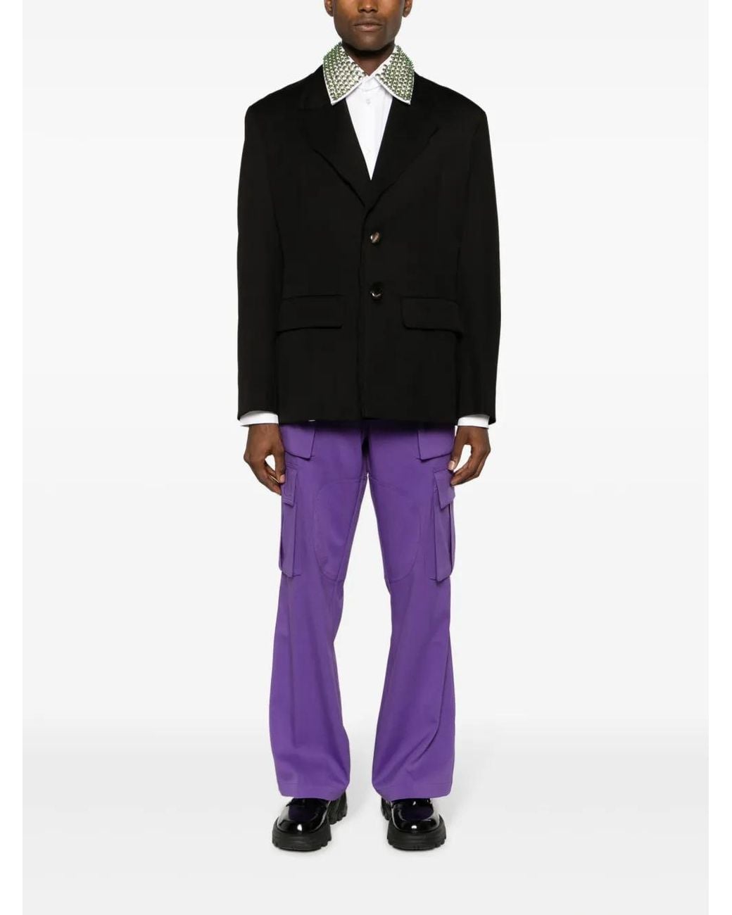 NAMACHEKO Black Beche Single-Breasted Blazer for men