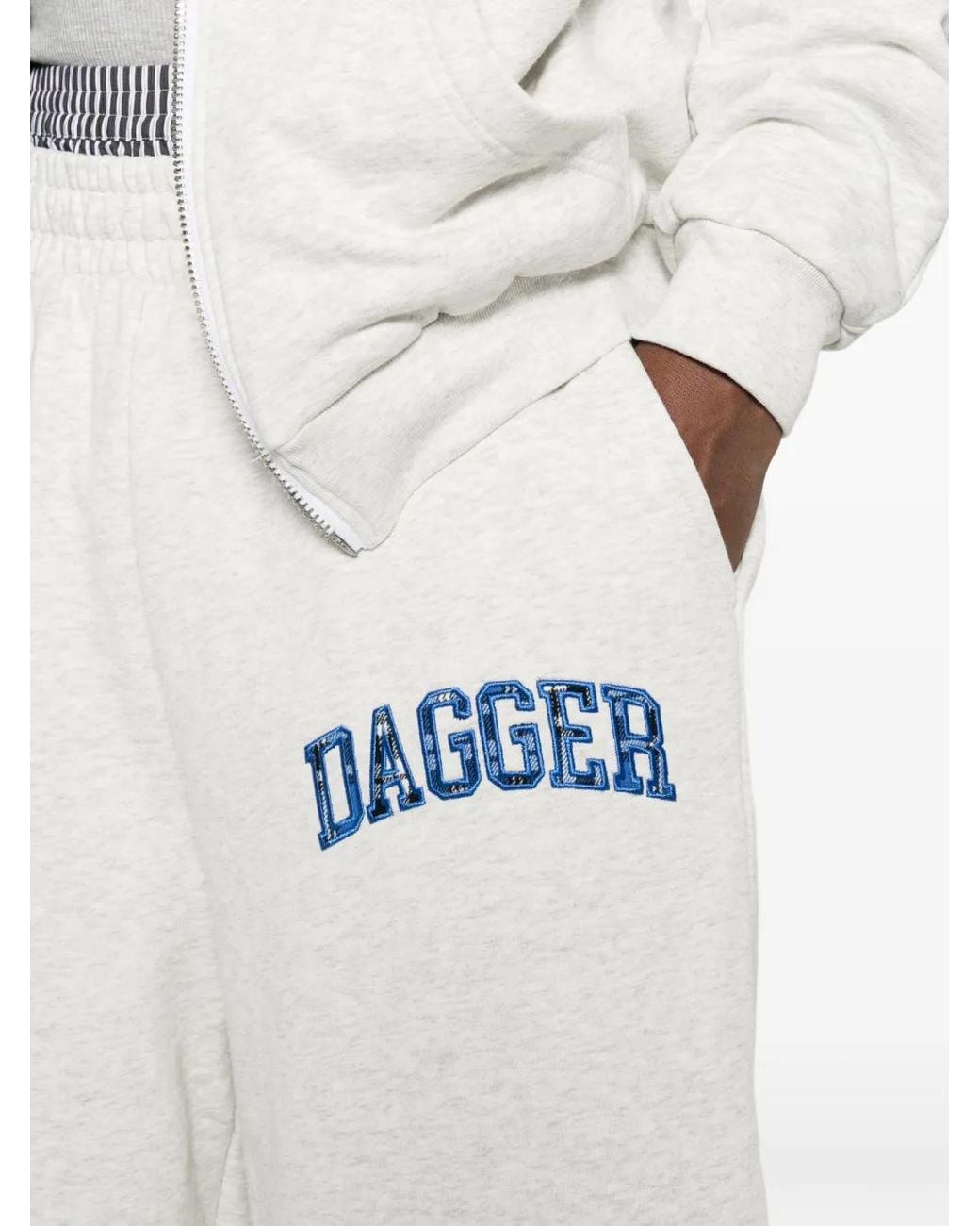 DAGGER White Pantalon De Jogging À Logo Imprimé for men