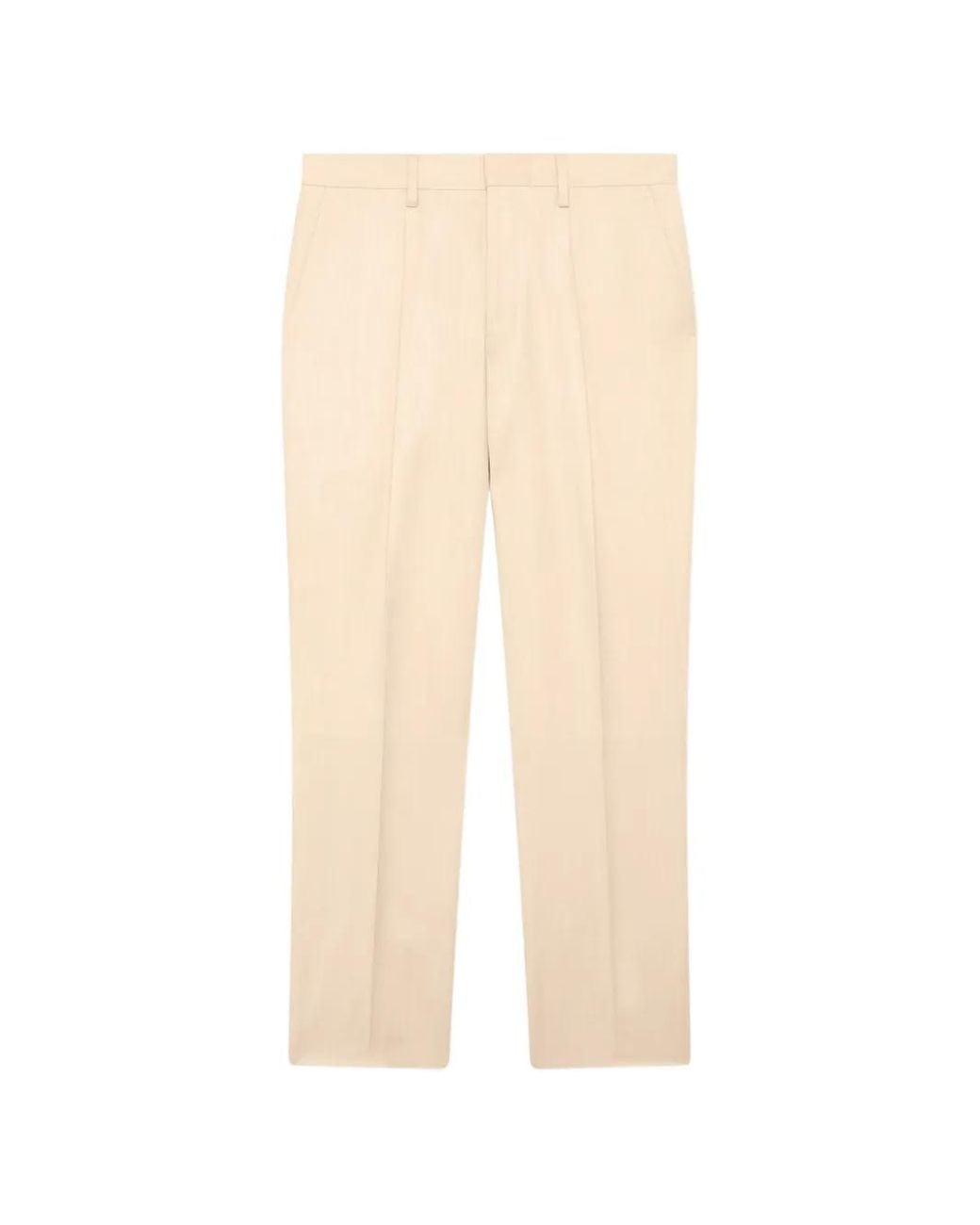 Lardini Straight Plooibroek in het White voor heren