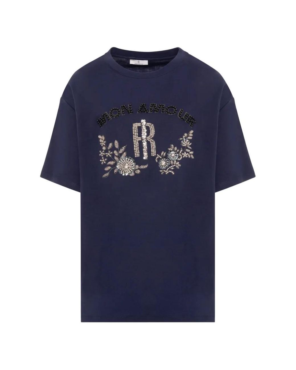 Fracomina Blue Hemd Mit Logo-Patch