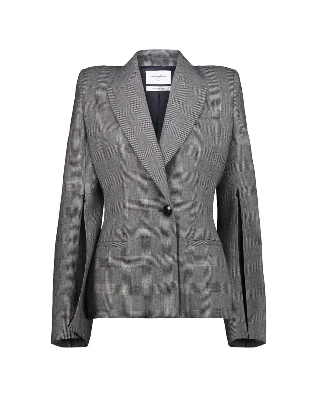 MATIERES FECALES Gray Prince Of Wales Check Jacket