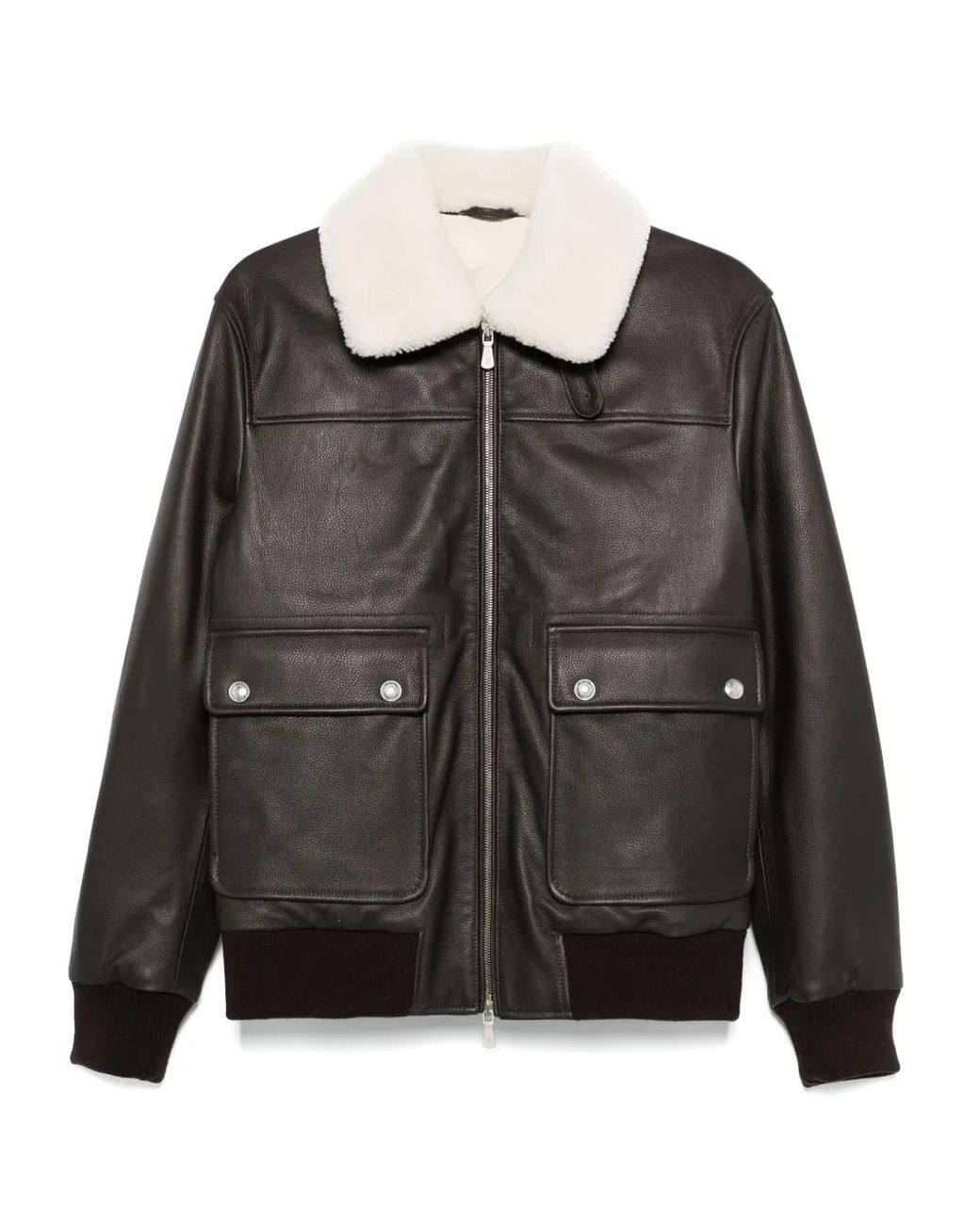 Eleventy Bomberjacke Aus Shearling in Black für Herren
