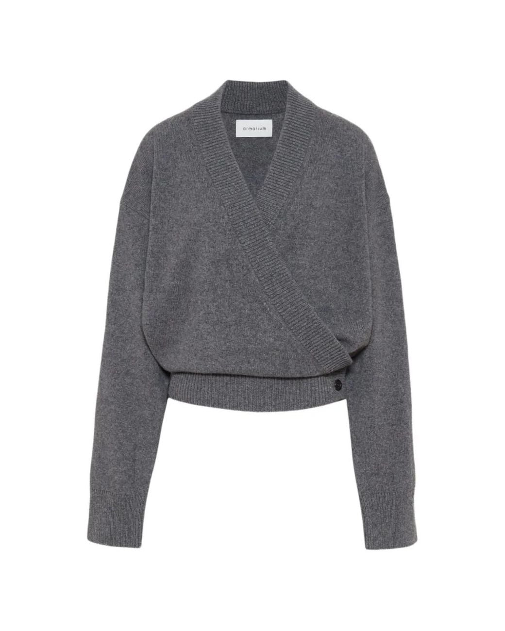 ARMARIUM Gray Elenia Wrap-Style Cardigan