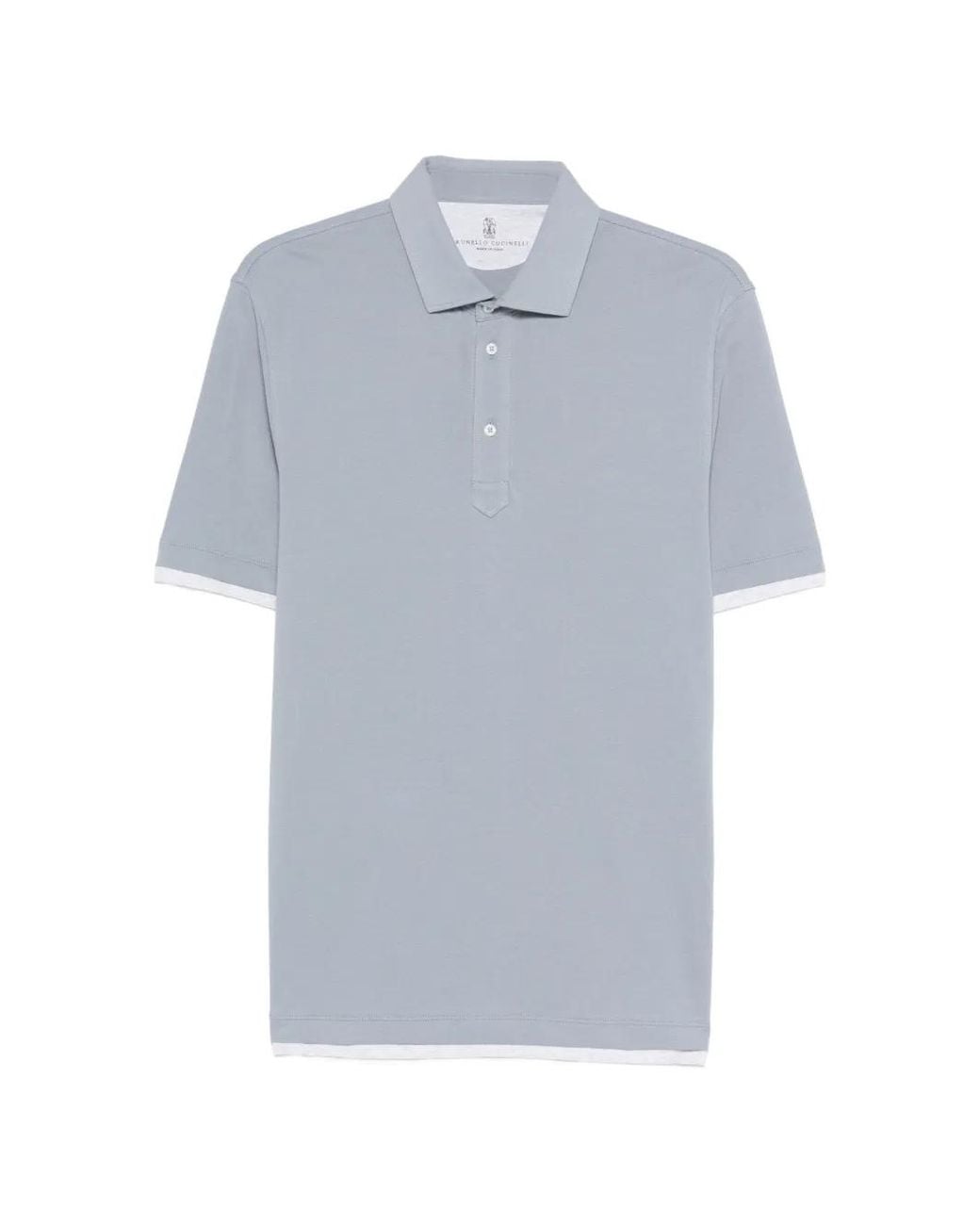 Brunello Cucinelli Poloshirt Met Knopen in het Gray voor heren