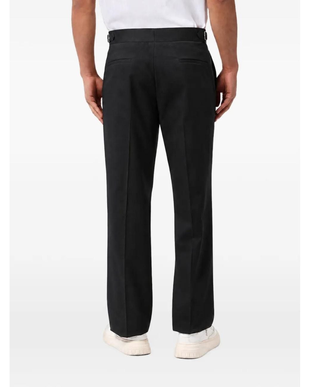 Billionaire Black Gabardine Chino Trousers for men