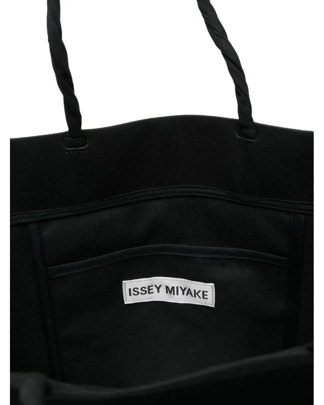 Issey Miyake Black Paper Bag Tote Bag