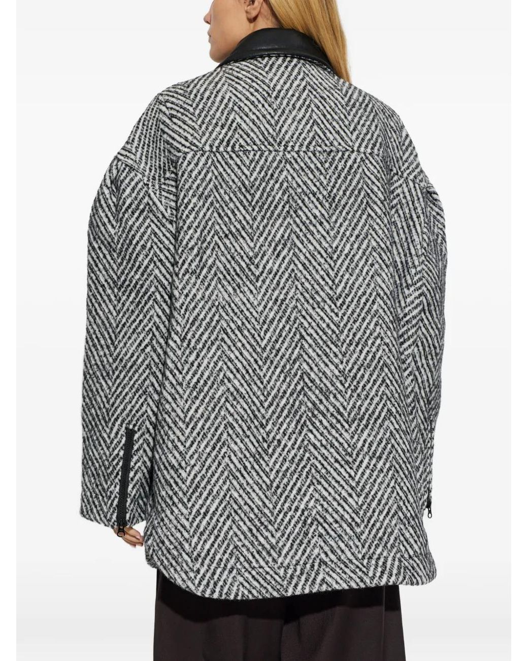 Baum und Pferdgarten Gray Berfe Herringbone-Pattern Oversized Jacket