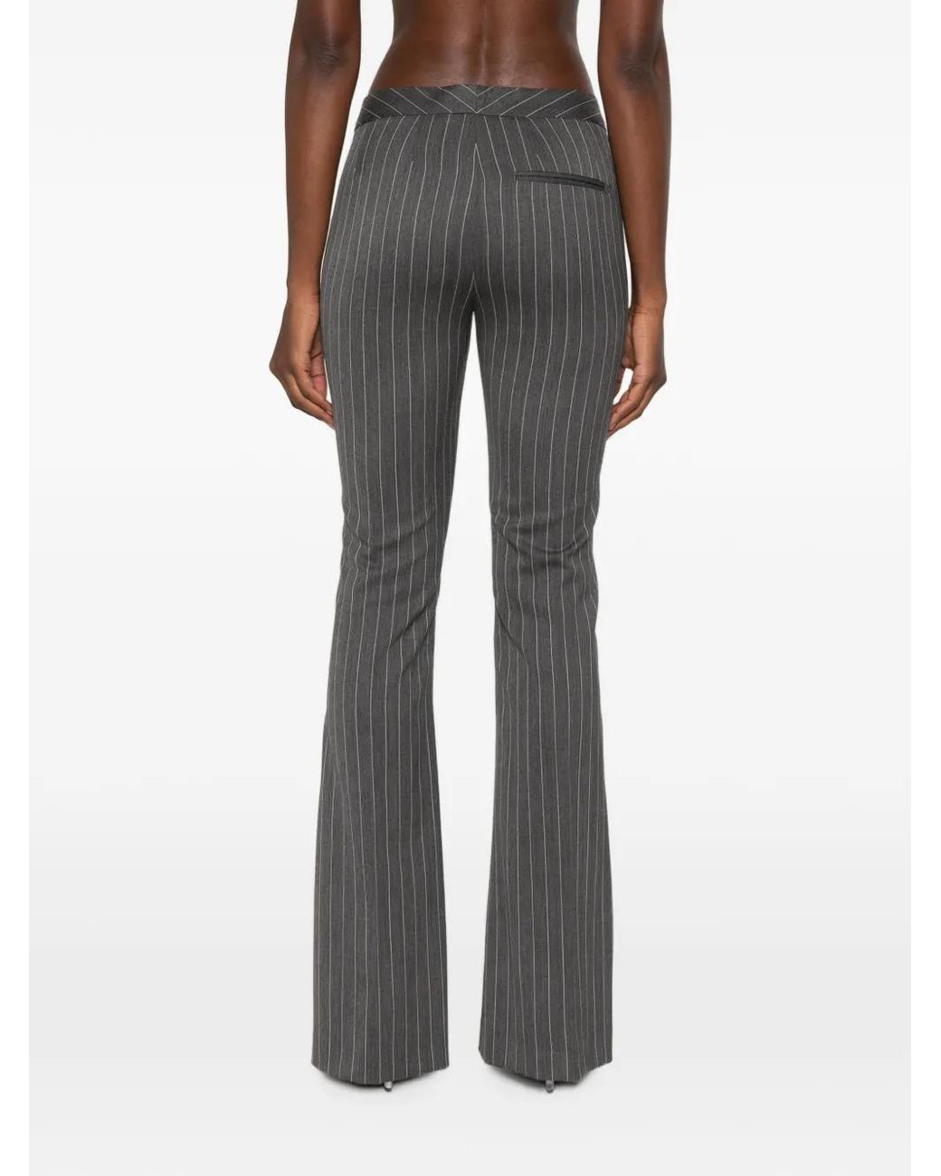 Dondup Gray Pinstripe Trousers