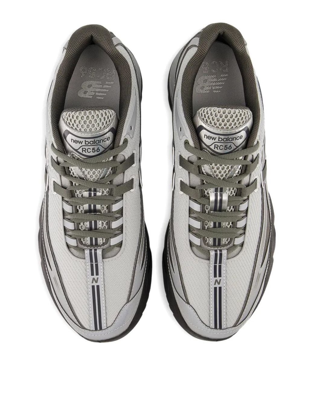 New Balance Gray Rc56 Logo Low-Top Sneakers