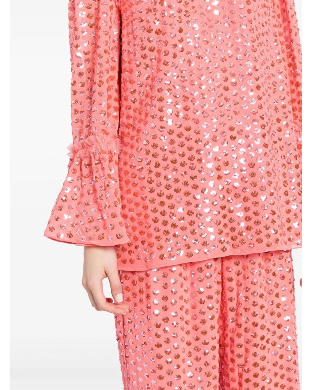 Needle & Thread Pink Raindrop Gloss Tunic