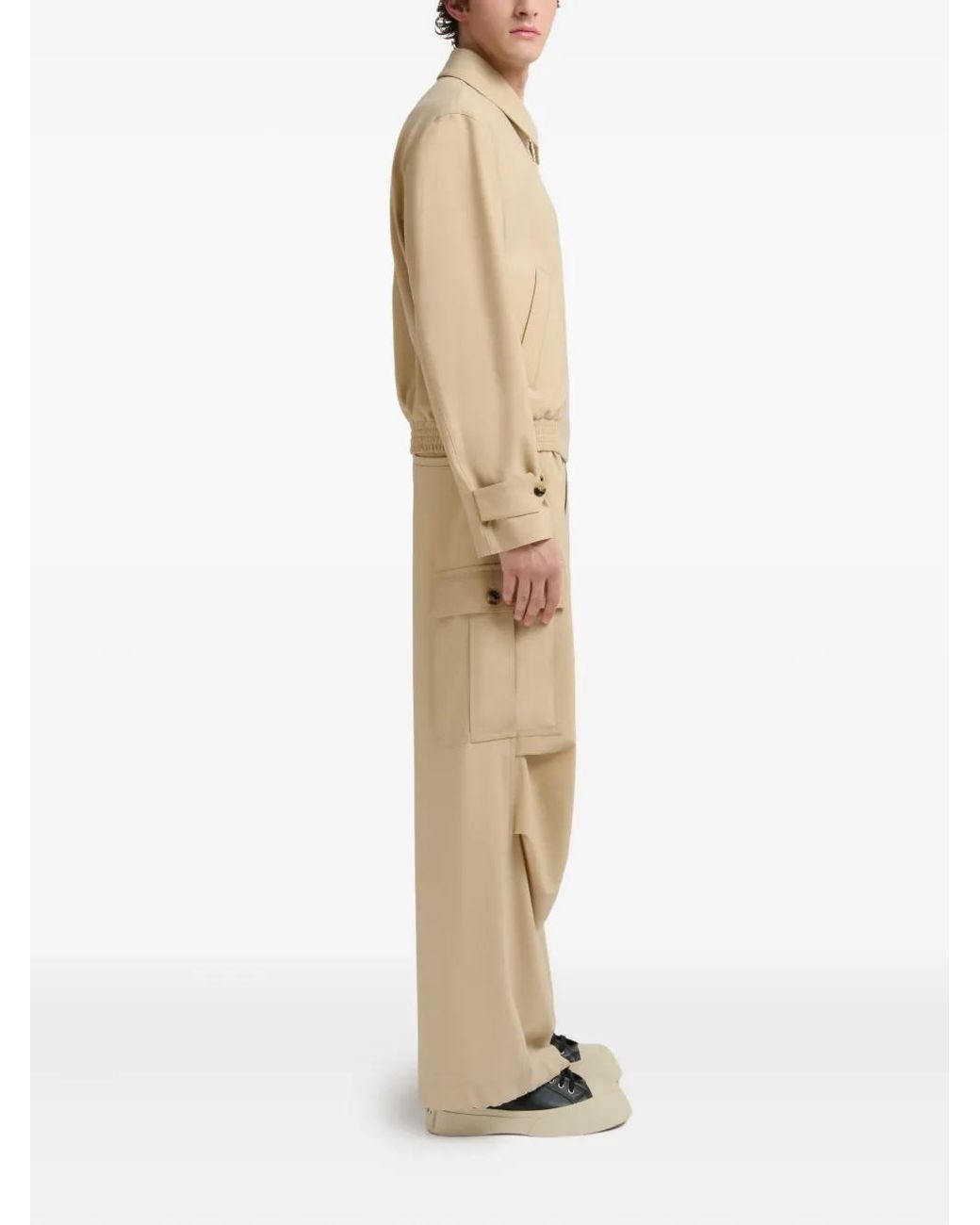 Marni Natural Logo-Embroidered Jacket for men