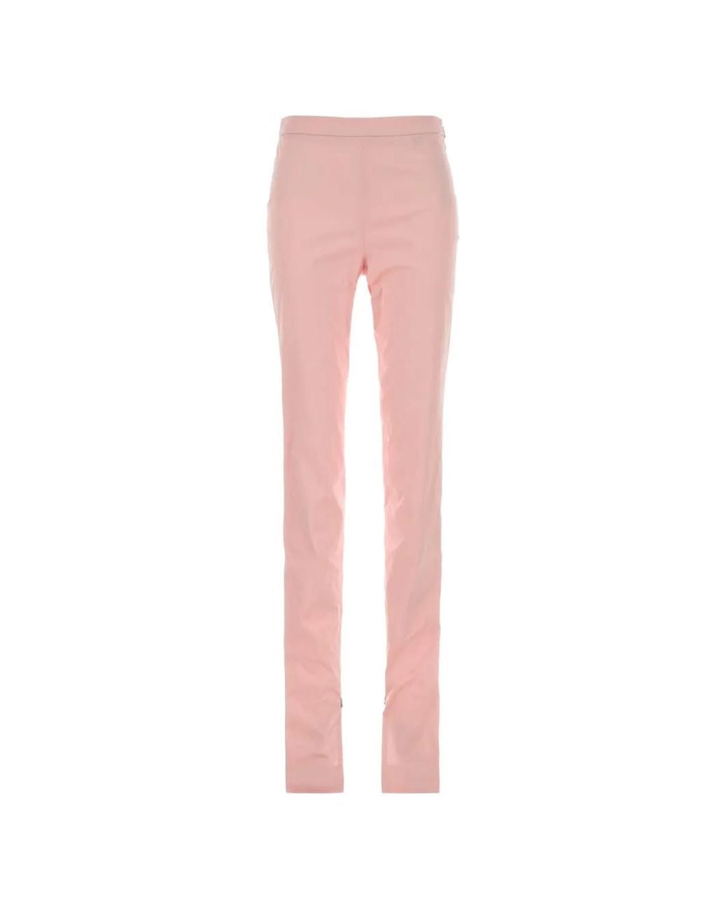 Gucci Pink Stretch Silk Faille Leggings