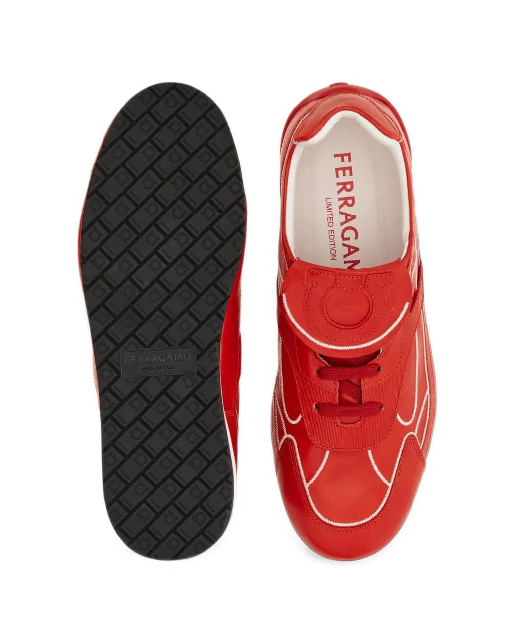 Ferragamo Red Low-Top Sneakers for men