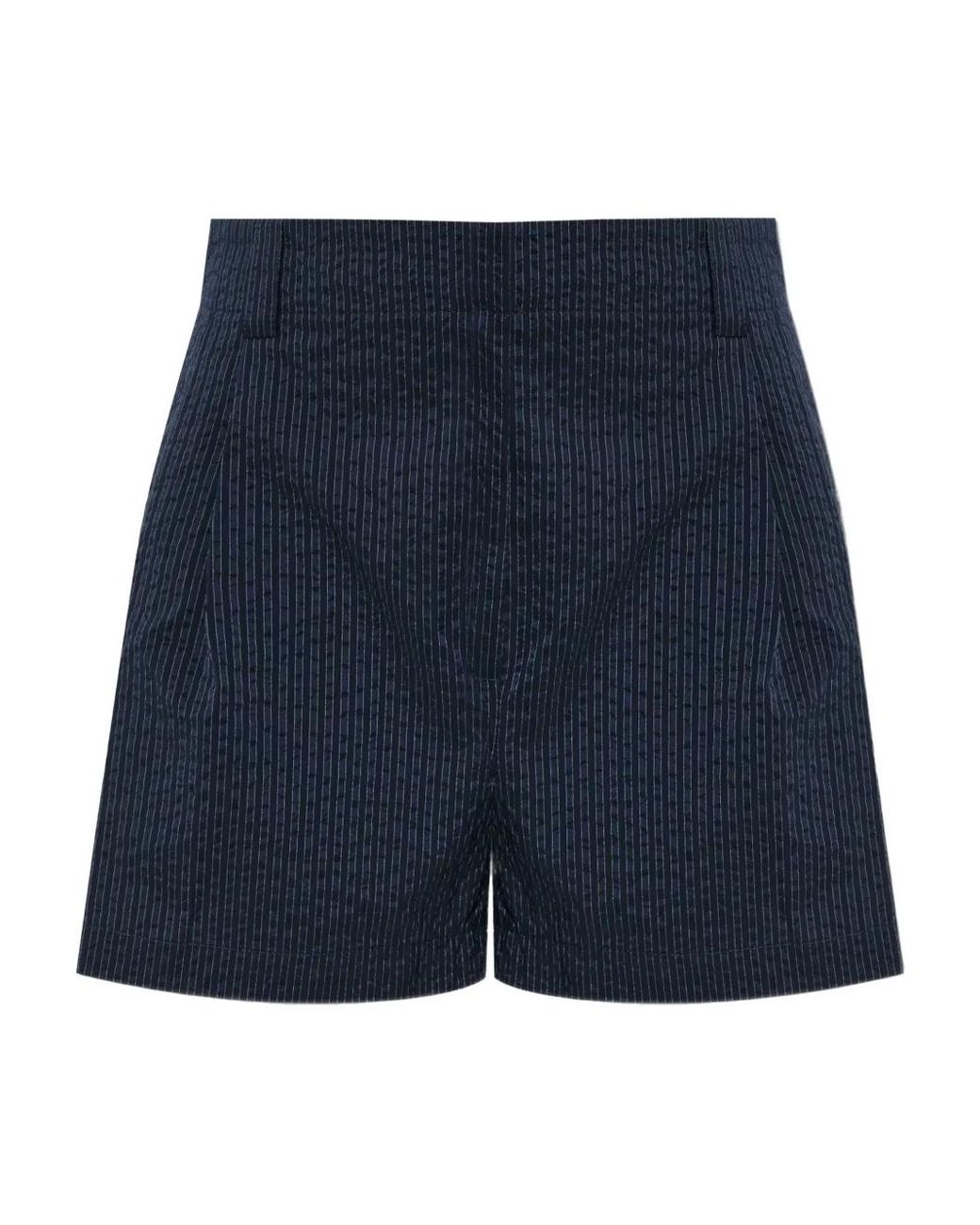 Maison Kitsuné Blue Logo-Patch Shorts