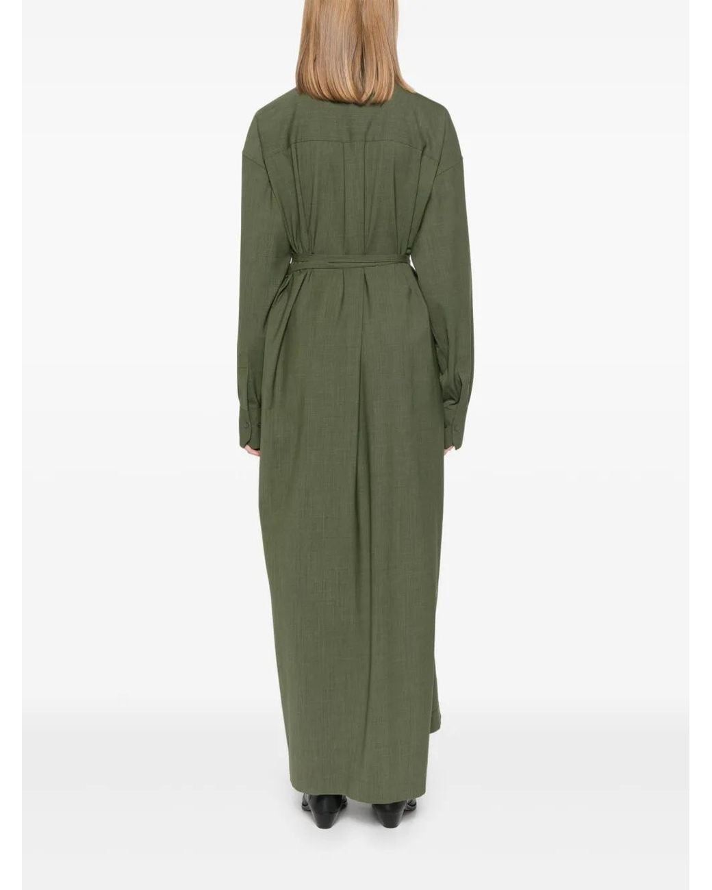 Fabiana Filippi Green Wrap Maxi Dress