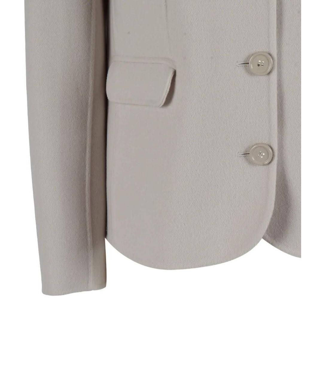Max Mara Gray Veste Giacca Magia À Poche Plaquée
