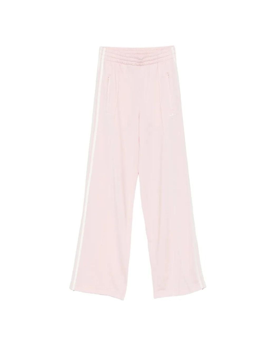 Adidas Pink Logo-Embroidered Track Pants