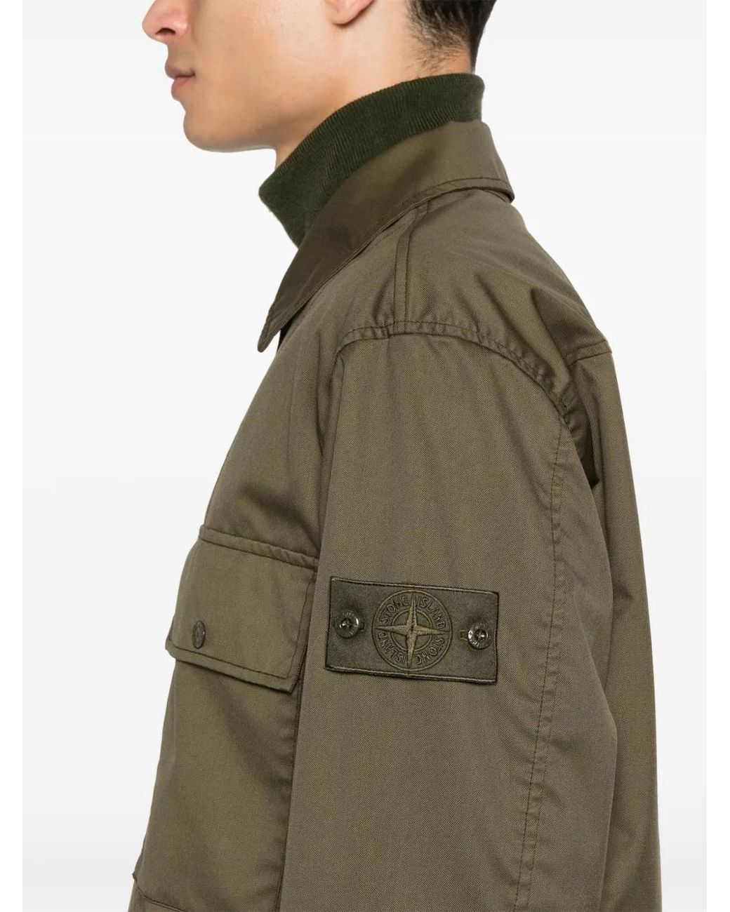 Stone Island Green Compass-Badge Jacket for men