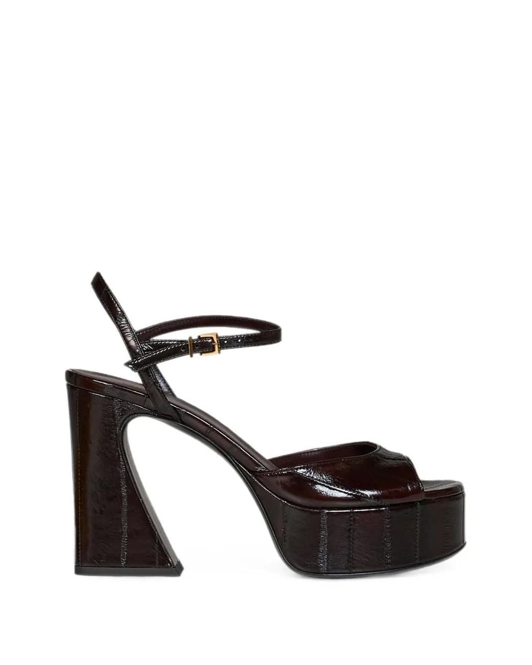Fendi Black Arco Hagfish High-Heeled Sandals