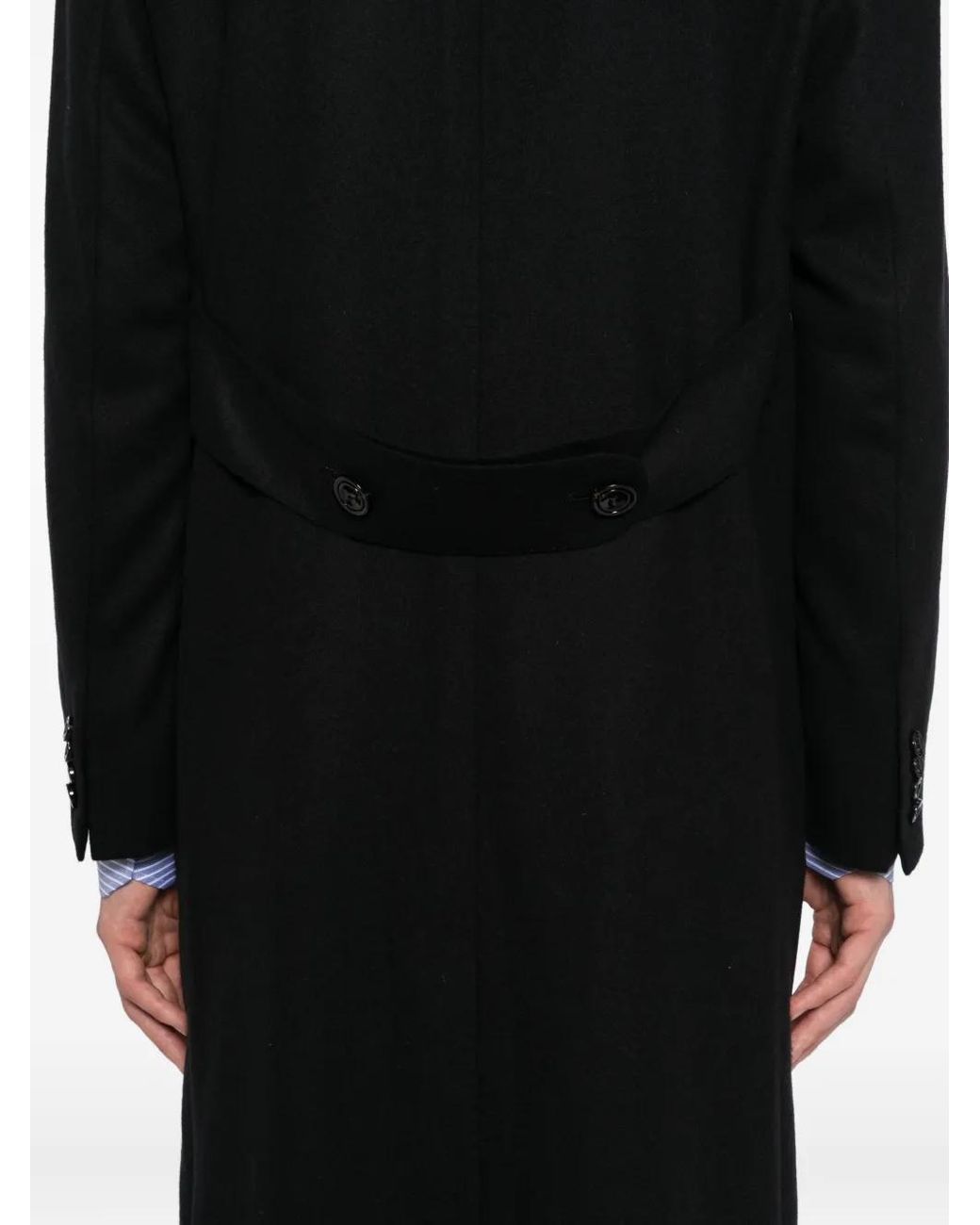 Kiton Black Luca Coat for men